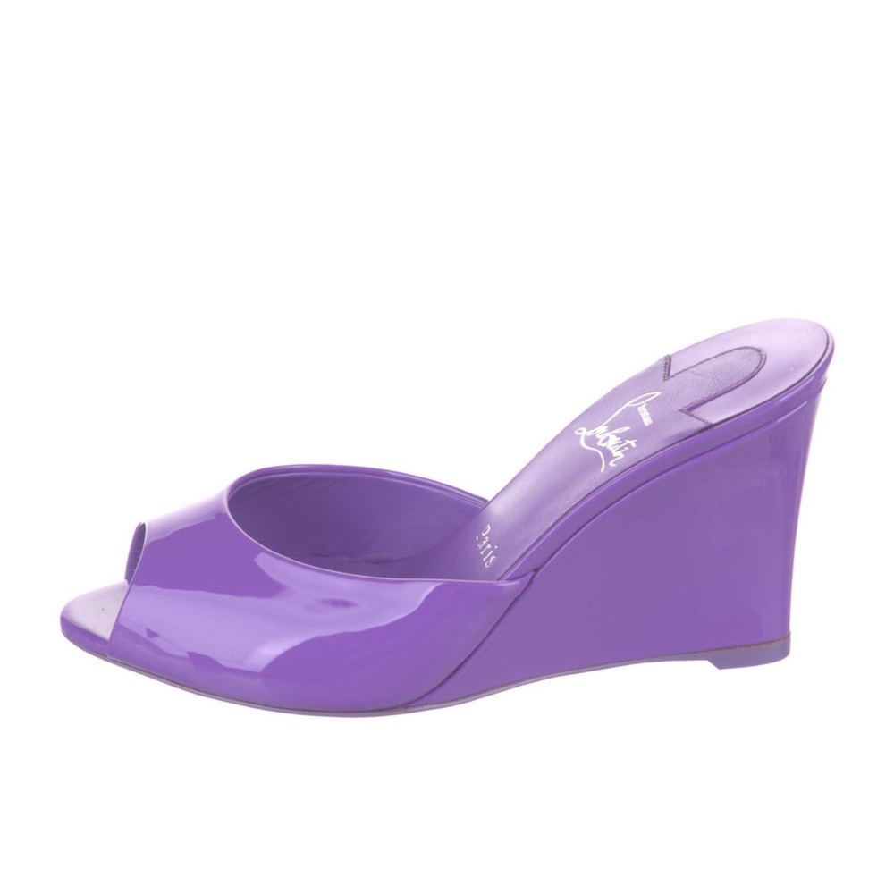 Christian Louboutin Purple Wedge Sandals